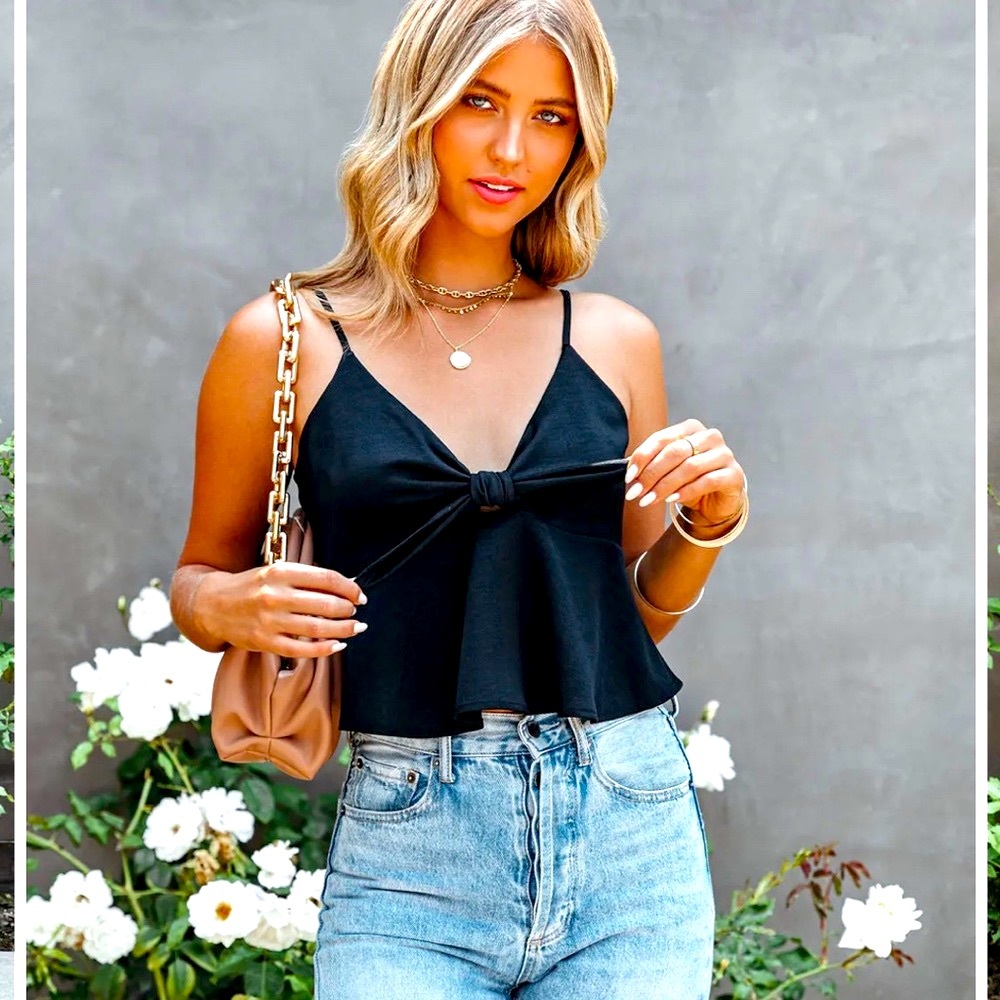 Babydoll Tank, Cropped, Satin, S, M, L - Picture 2 of 11